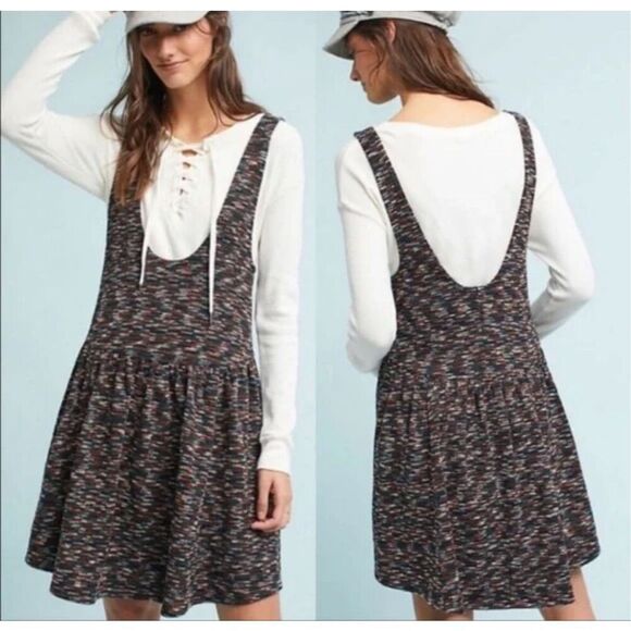 Anthropologie Maeve Multicolor Space Dye Knit Mini Jumper Skirt Small - Picture 1 of 9